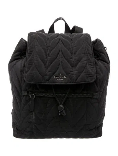 Pre-owned Kate Spade Nylon Backpack In Black