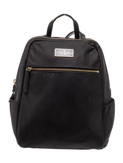 Pre-owned Kate Spade Nylon Backpack In Black