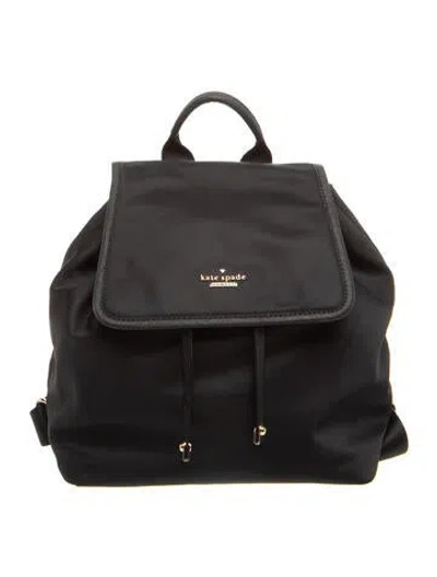Pre-owned Kate Spade Nylon Backpack In Black