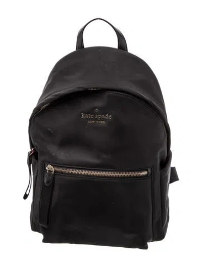 Pre-owned Kate Spade Nylon Backpack In Black