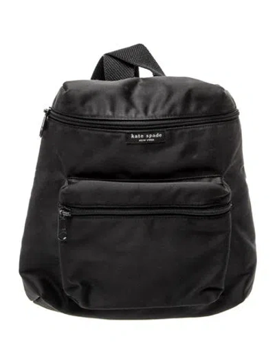 Pre-owned Kate Spade Nylon Backpack In Black