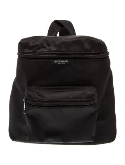 Pre-owned Kate Spade Nylon Backpack In Black
