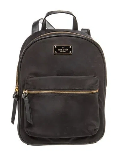 Pre-owned Kate Spade Nylon Backpack In Black