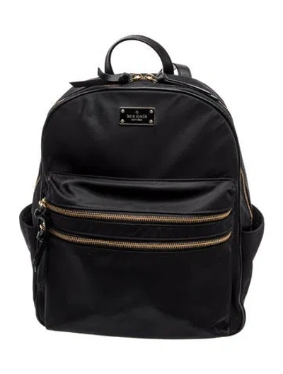 Pre-owned Kate Spade Nylon Backpack In Black