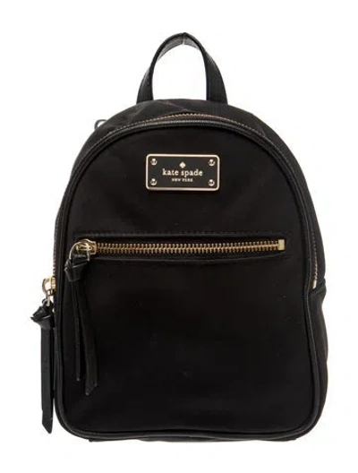 Pre-owned Kate Spade Nylon Backpack In Black
