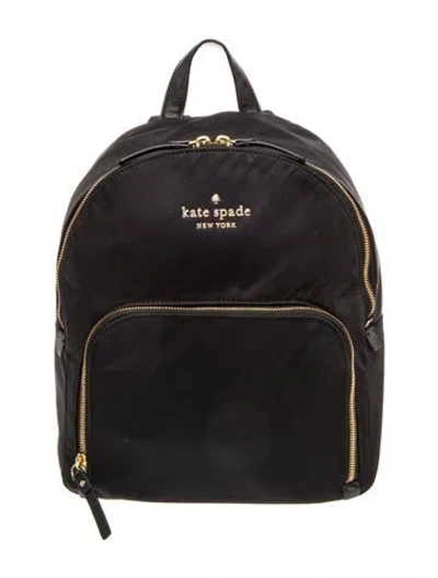 Pre-owned Kate Spade Nylon Backpack In Black