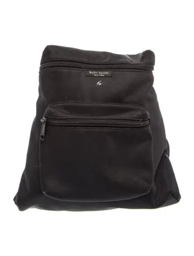 Pre-owned Kate Spade Nylon Backpack In Black