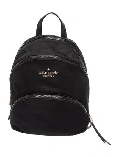 Pre-owned Kate Spade Nylon Backpack In Black