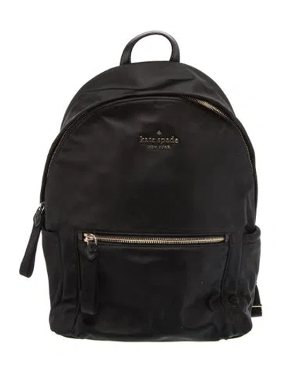 Pre-owned Kate Spade Nylon Backpack In Black