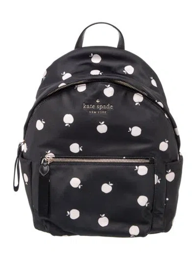 Pre-owned Kate Spade Nylon Backpack In Black