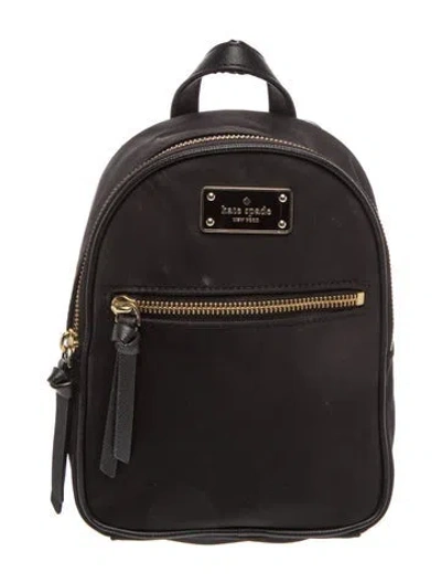 Pre-owned Kate Spade Nylon Backpack In Black