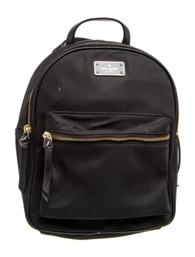 Pre-owned Kate Spade Nylon Backpack In Black