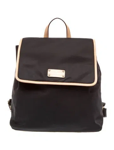 Pre-owned Kate Spade Nylon Backpack In Black