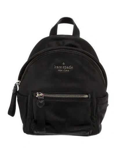 Pre-owned Kate Spade Nylon Backpack In Black