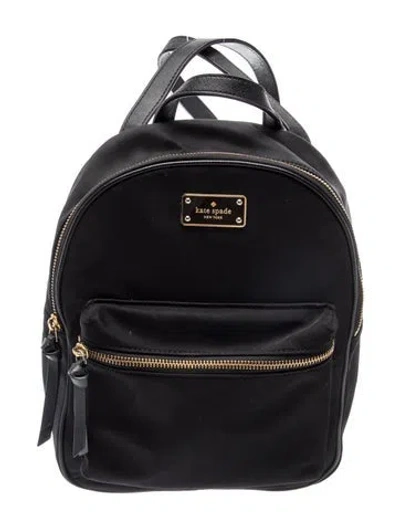 Pre-owned Kate Spade Nylon Backpack In Black