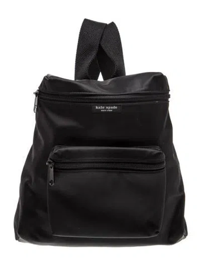 Pre-owned Kate Spade Nylon Backpack In Black
