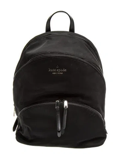 Pre-owned Kate Spade Nylon Backpack In Black