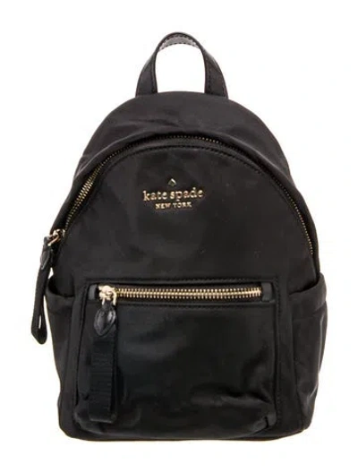 Pre-owned Kate Spade Nylon Backpack In Black