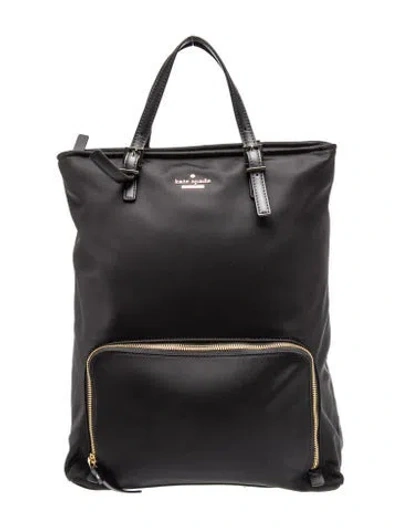 Pre-owned Kate Spade Nylon Backpack In Black