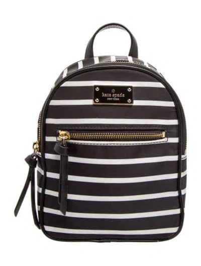Pre-owned Kate Spade Nylon Backpack In Black