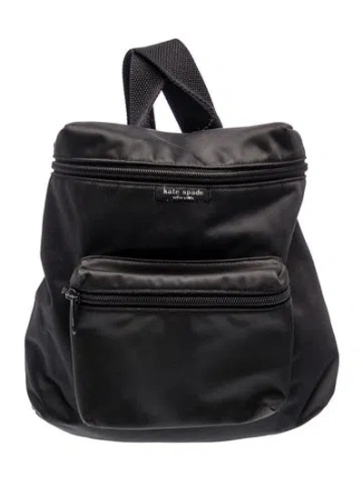 Pre-owned Kate Spade Nylon Backpack In Black
