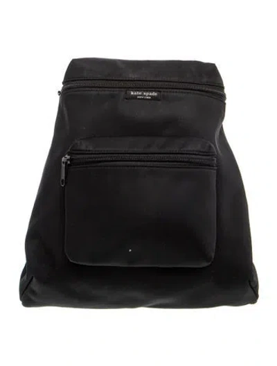 Pre-owned Kate Spade Nylon Backpack In Black