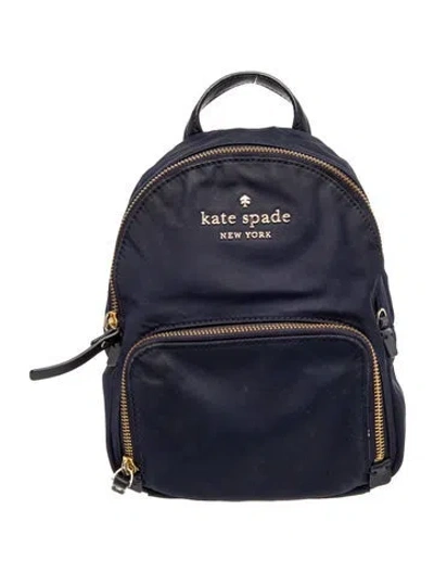 Pre-owned Kate Spade Nylon Backpack In Blue