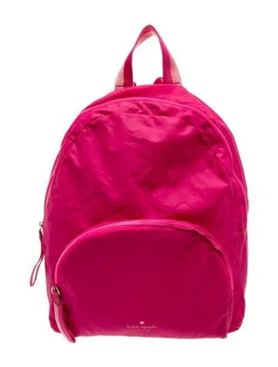 Pre-owned Kate Spade Nylon Backpack In Burgundy