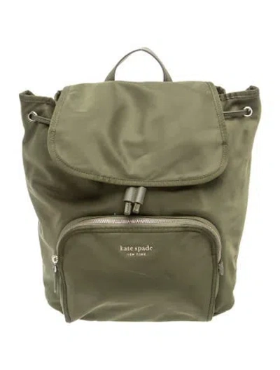 Pre-owned Kate Spade Nylon Backpack In Green
