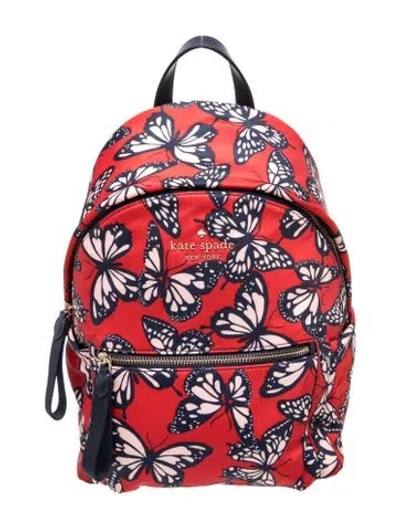 Pre-owned Kate Spade Nylon Backpack In Red