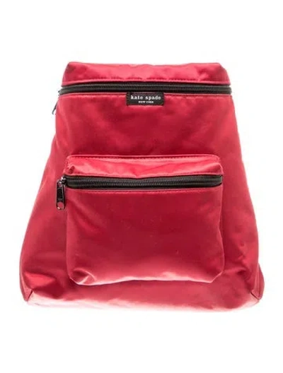 Pre-owned Kate Spade Nylon Backpack In Red