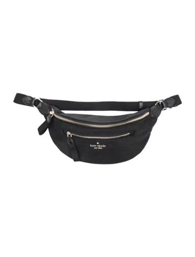 Pre-owned Kate Spade Nylon Belt Bag In Black
