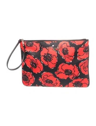 Pre-owned Kate Spade Nylon Clutch In Red