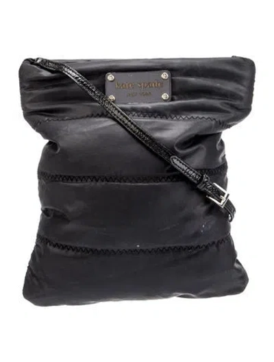 Pre-owned Kate Spade Nylon Crossbody Bag In Black