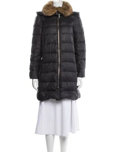 Pre-owned Kate Spade Nylon Down Coat In Black