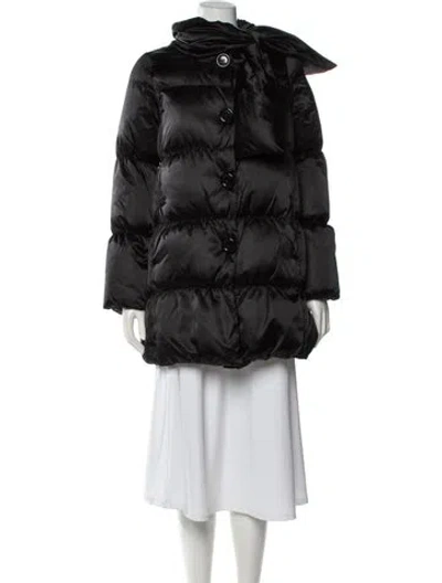 Pre-owned Kate Spade Nylon Down Coat In Black