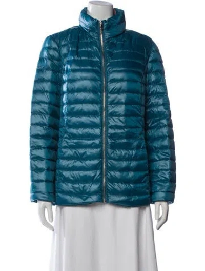 Pre-owned Kate Spade Nylon Down Jacket In Blue