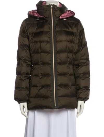 Pre-owned Kate Spade Nylon Down Jacket In Green
