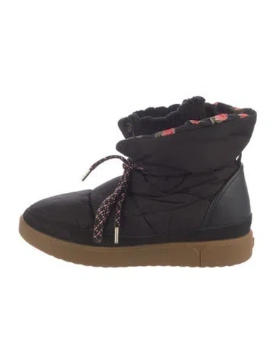 Pre-owned Kate Spade Nylon Floral Print Boots In Blue