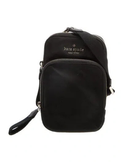 Pre-owned Kate Spade Nylon Messenger Bag In Black