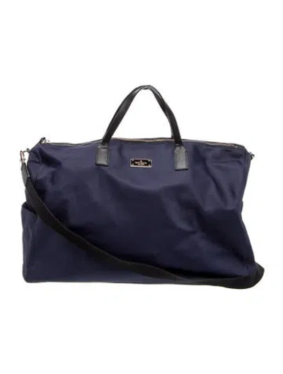 Pre-owned Kate Spade Nylon Nylon Filipa Duffel Bag In Blue