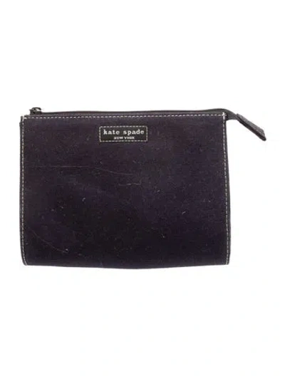Pre-owned Kate Spade Nylon Portfolio In Black