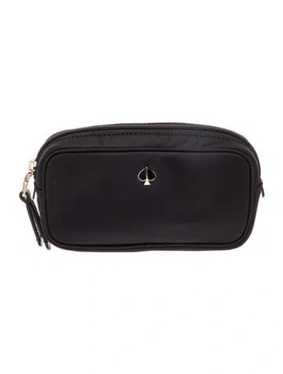 Pre-owned Kate Spade Nylon Portfolio In Black