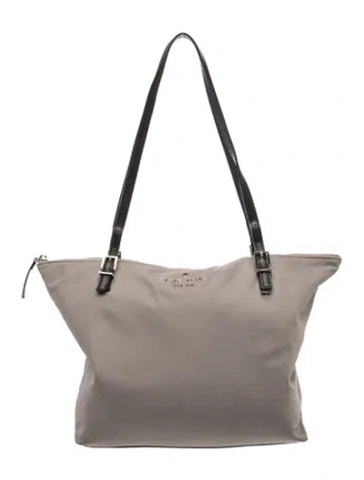 Pre-owned Kate Spade Nylon Shoulder Bag In Gray