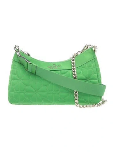Pre-owned Kate Spade Nylon Shoulder Bag In Green