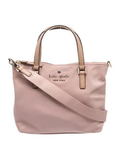 Pre-owned Kate Spade Nylon Shoulder Bag In Pink