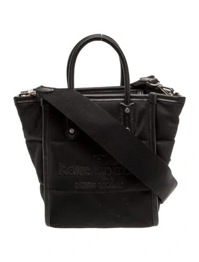 Pre-owned Kate Spade Nylon Top Handle Bag In Black