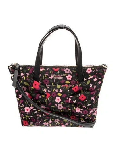 Pre-owned Kate Spade Nylon Top Handle Bag In Black