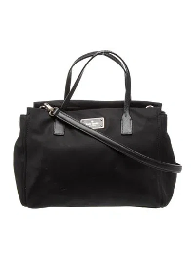 Pre-owned Kate Spade Nylon Top Handle Bag In Black