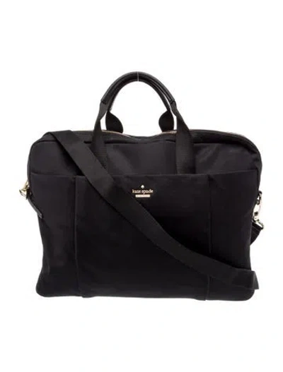 Pre-owned Kate Spade Nylon Top Handle Bag In Black